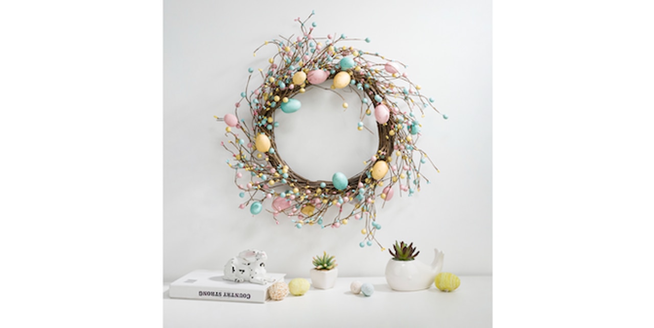 Faux Easter egg Wreath