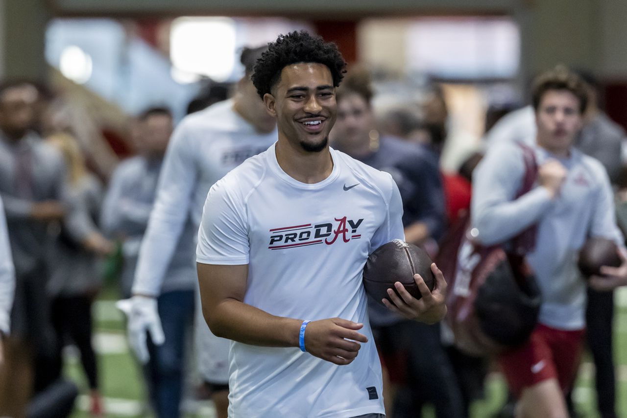 Bryce Young on pro day; Carolina’s Steve Smith gushes over Alabama QB, says he should be first pick