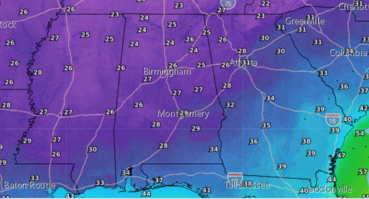 Monday a.m. lows