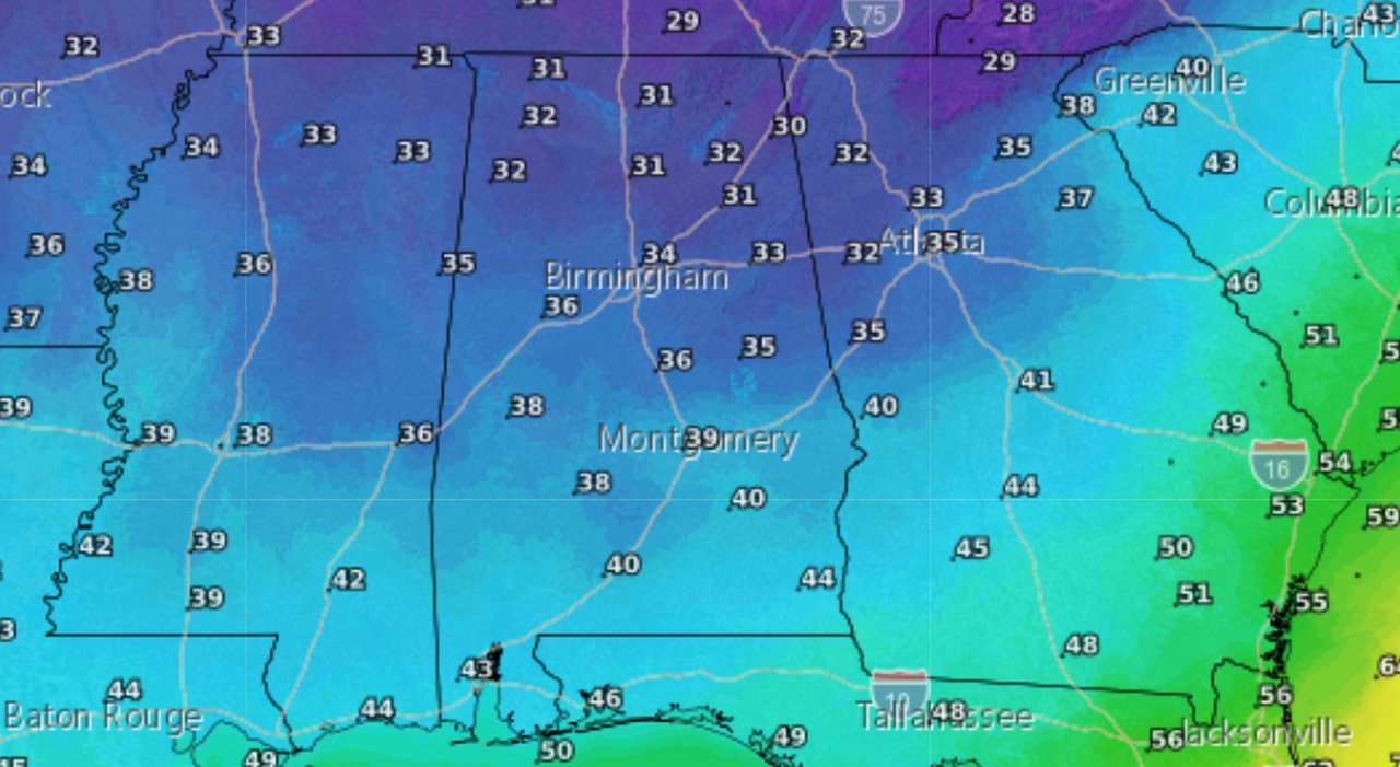 Cold again this weekend: Freeze warnings for Alabama