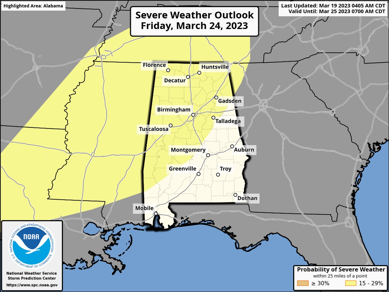 Forecasters watching Friday for possible severe weather