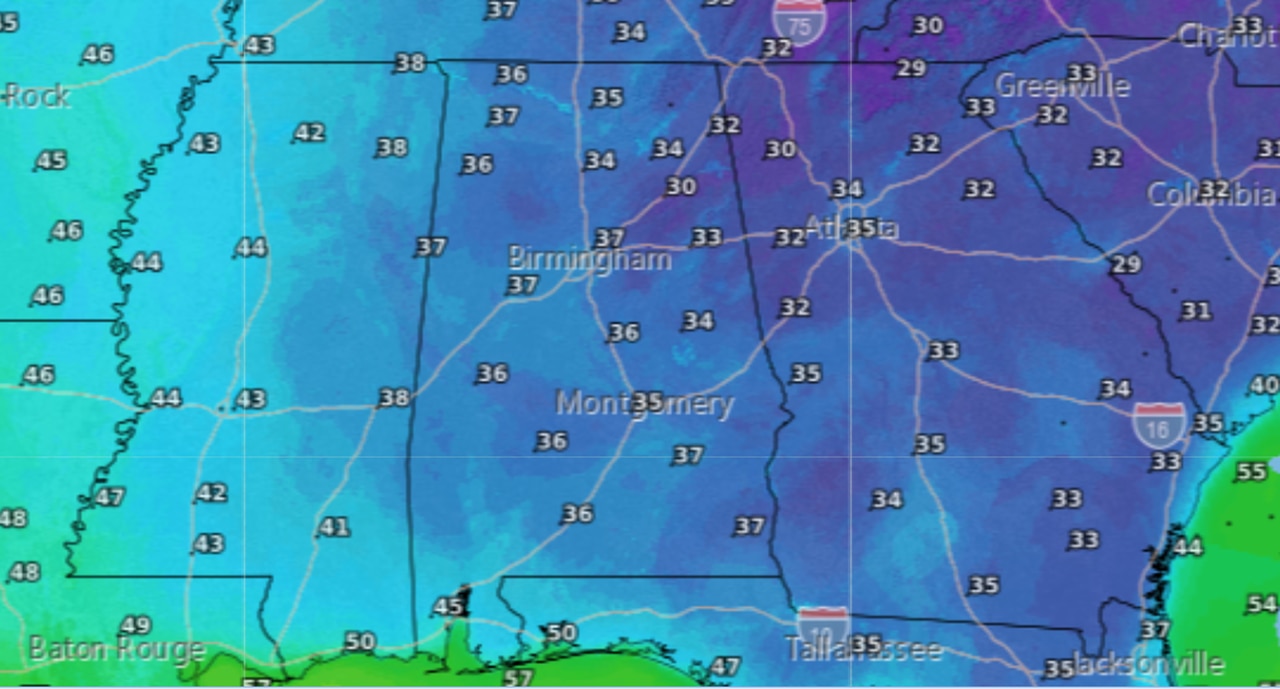 Freeze warnings tonight for much of Alabama