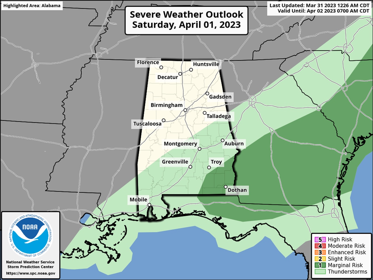 Saturday severe weather outlook