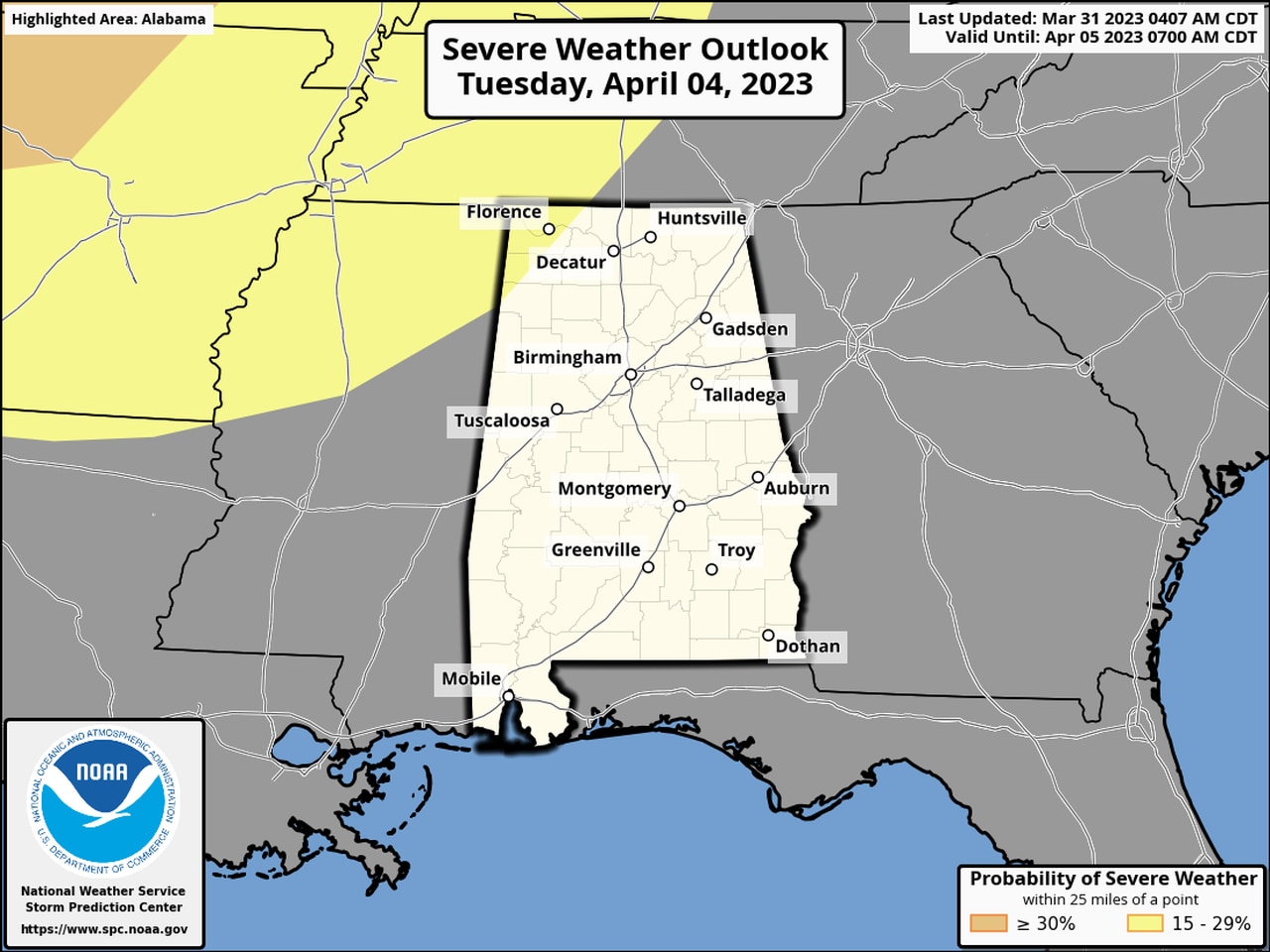 Tuesday severe weather outlook