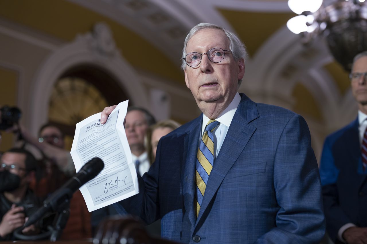 Mitch McConnell hospitalized after tripping and falling at a hotel