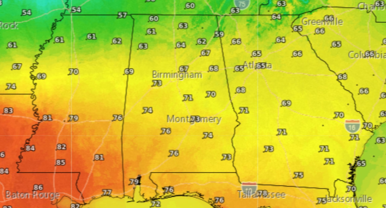 More record highs in Alabama on Tuesday