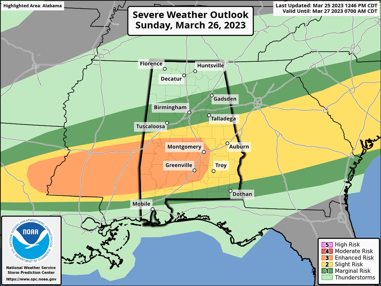 More storms possible tonight and Sunday in Alabama