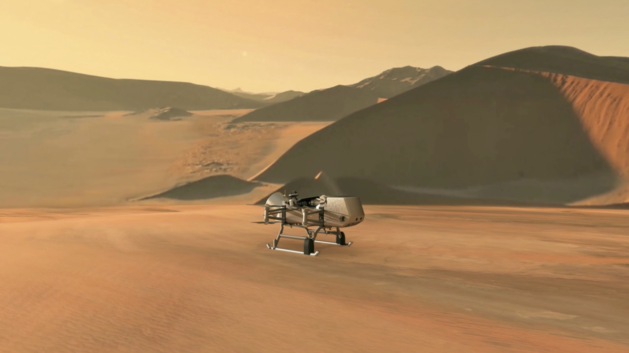 NASA prepares a flying drone to search a Saturn moons for signs of life