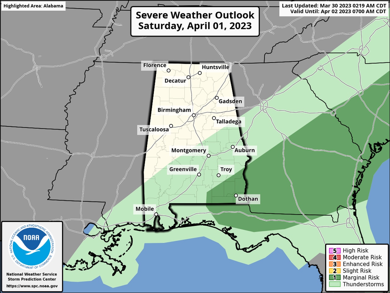 Saturday severe weather outlook