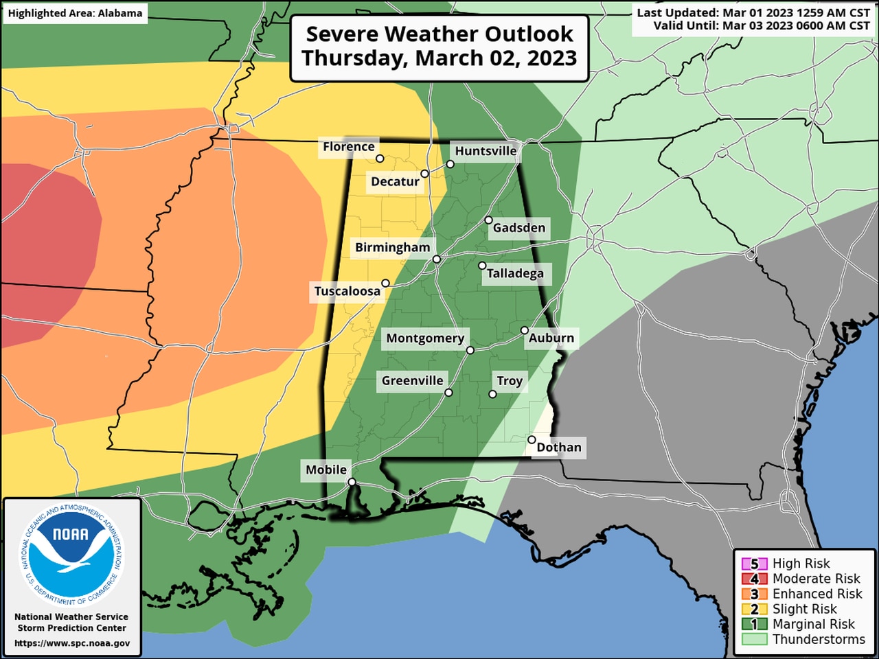 Thursday severe weather outlook