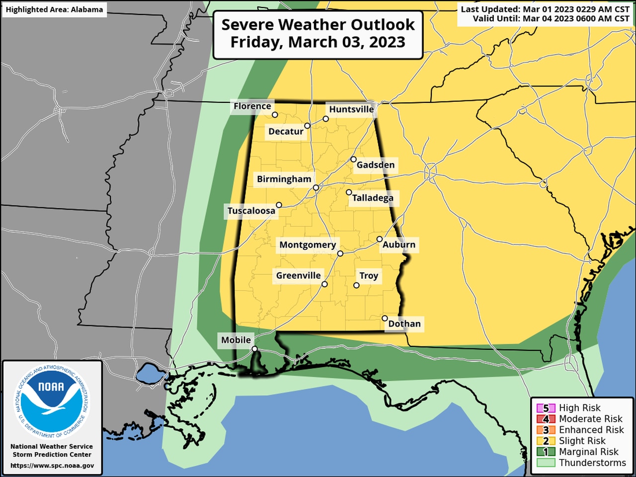 Friday severe weather outlook