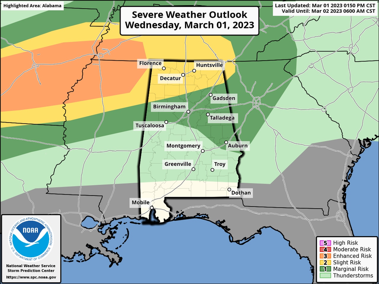 Severe weather: Tornado watch issued for north Alabama