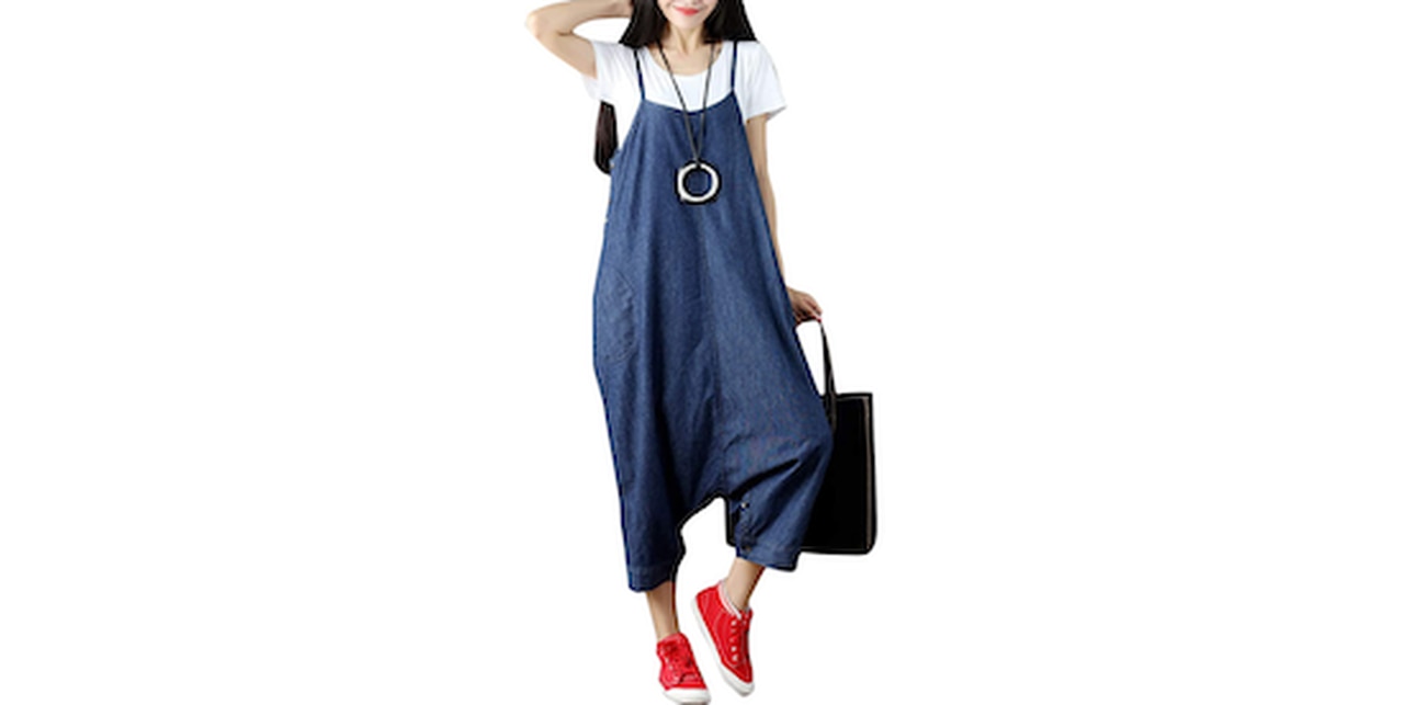 Flygo Women’s Baggy Cotton Overalls