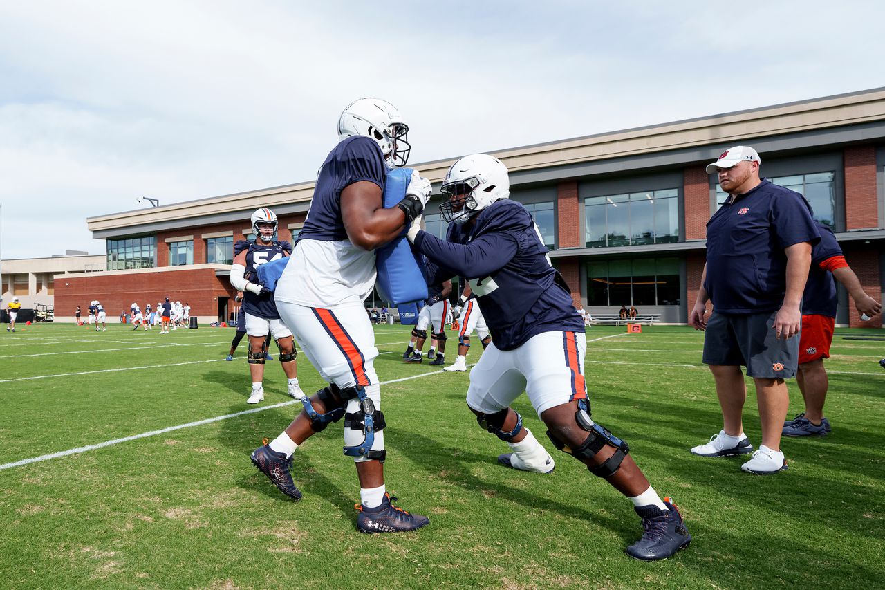 Trio of transfers has ‘absolutely improved’ Auburn’s O-line this spring