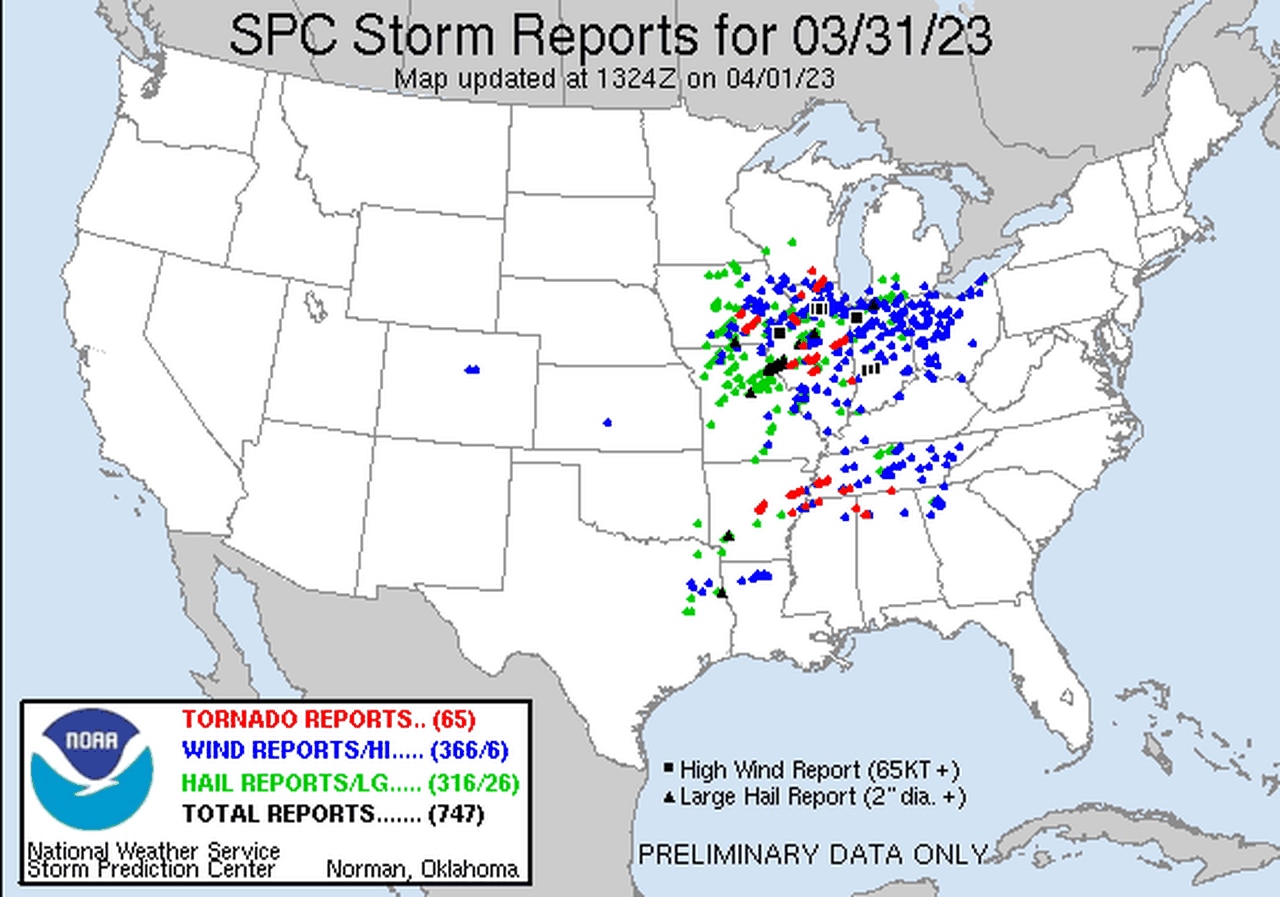 1 killed in tornado in north Alabama