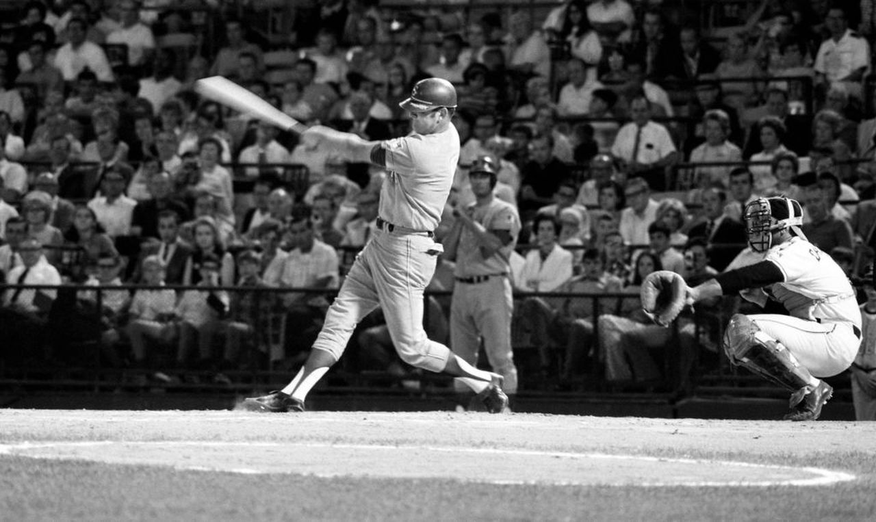 Seattle Pilots first baseman Don Mincher takes a cut