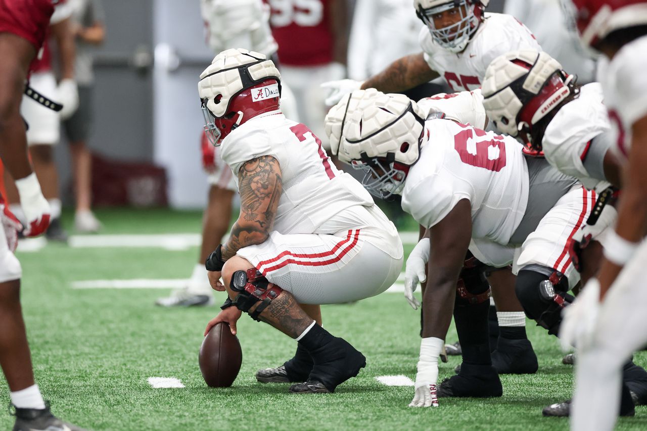 Alabama OL working in new faces, looking for ‘nastiness’ this spring