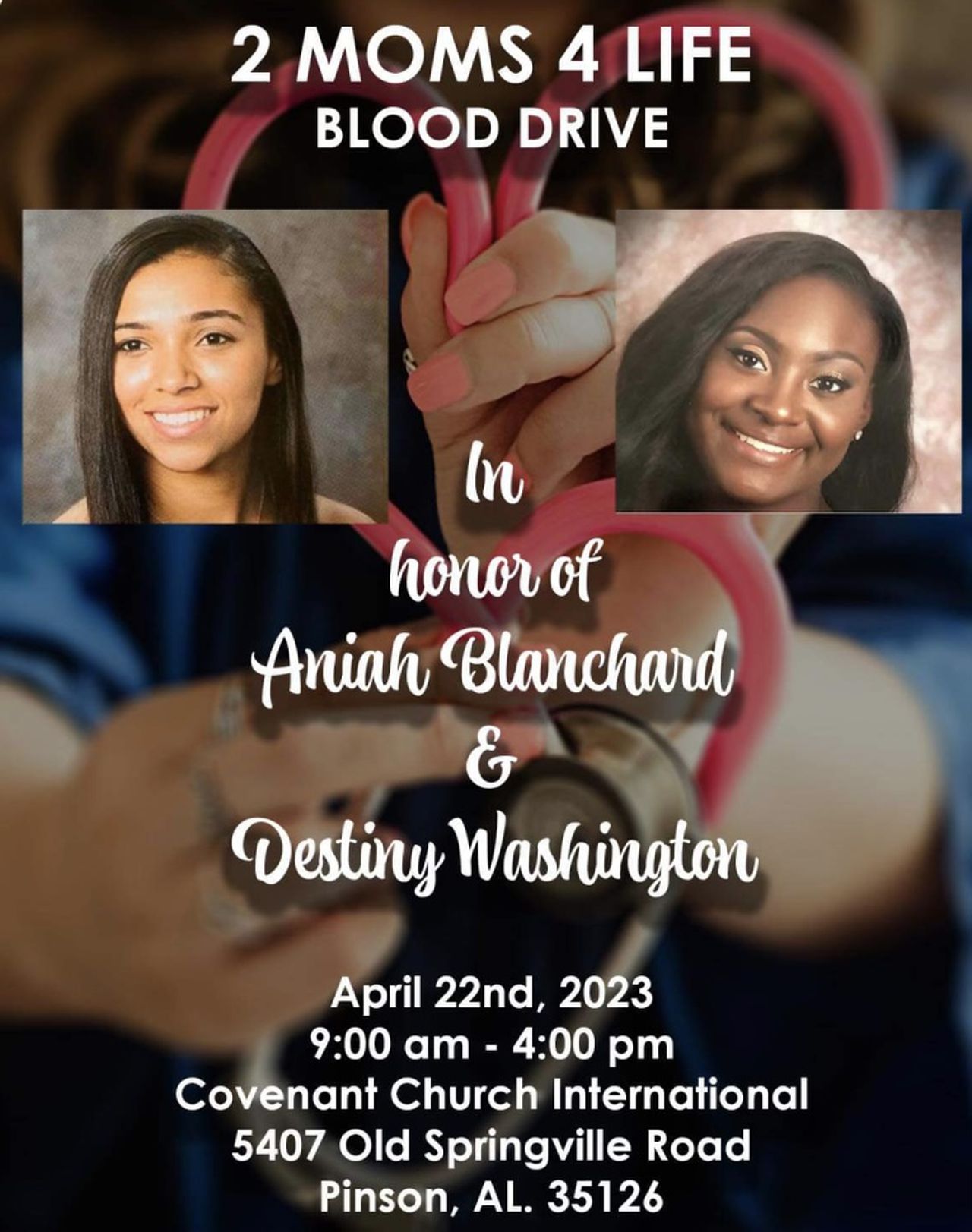 Aniah Blanchard Destiny Washington Blood Drive