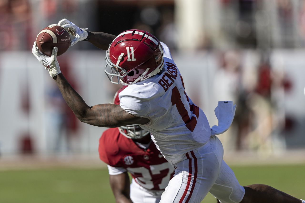 Drops a problem for Alabama WRs on A-Day, Saban looking at ‘big picture’