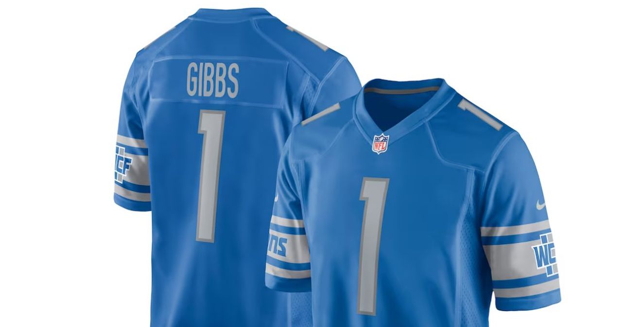 Jahmyr Gibbs’ Detroit Lions jersey now available for sale