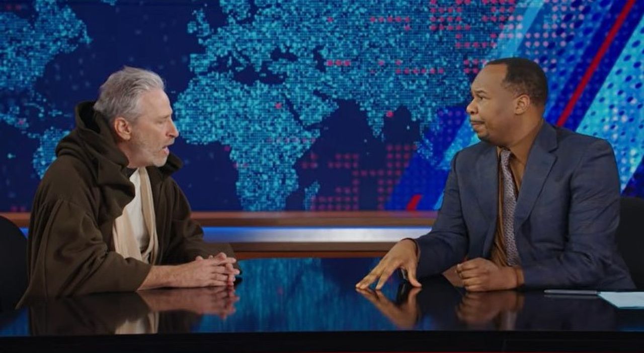 Jon Stewart joins Roy Wood Jr. to talk Trump, 'Star Wars' arraignment on ‘The Daily Show’