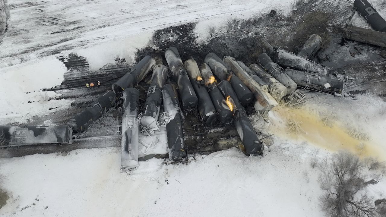 Latest train derailment involves around 25 cars near Montana river