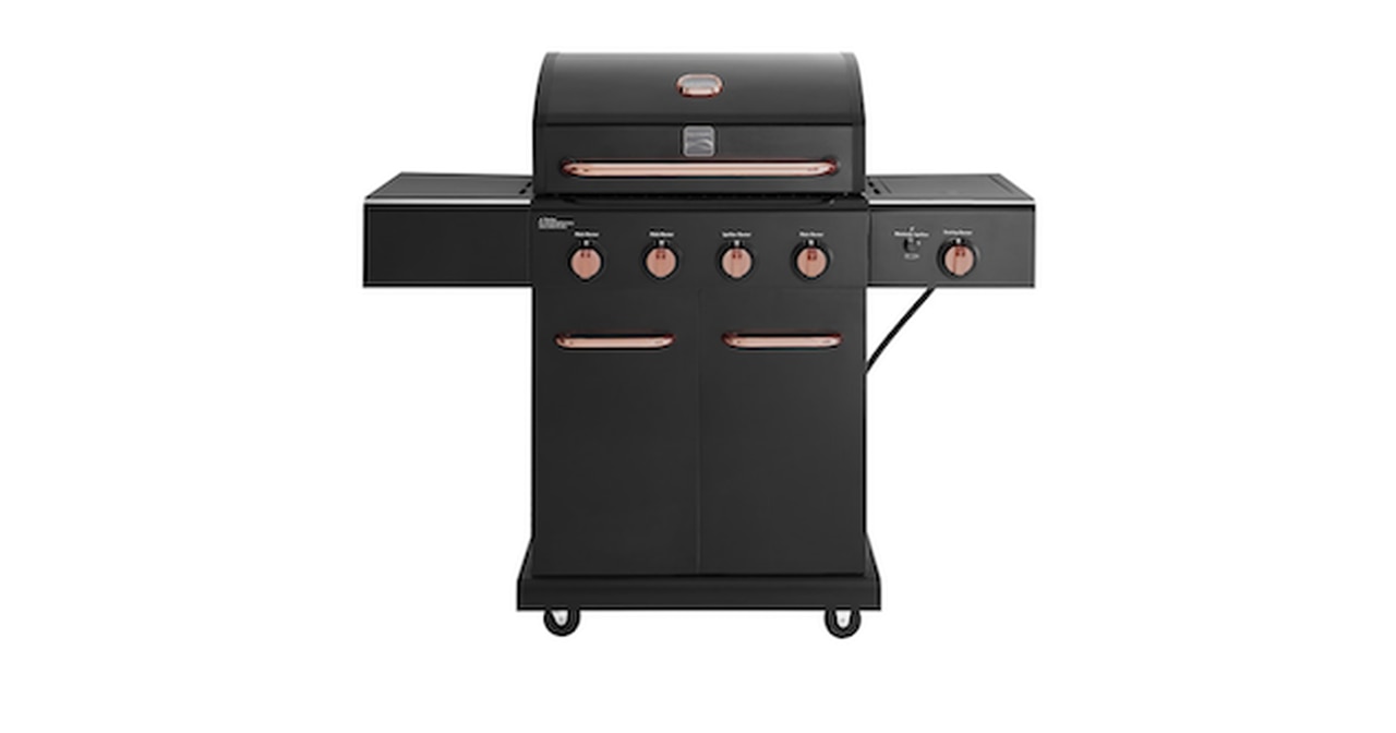 Kenmore Black with Copper Accents 4-Burner Liquid Propane Gas Grill w/ Side Burner