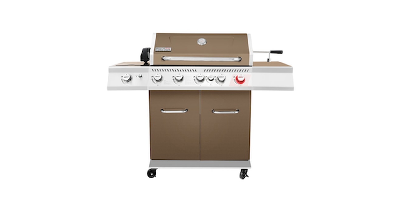 Royal Gourmet Brown 5-Burner Liquid Propane Gas Grill with 1 Side Burner with Rotisserie Burner