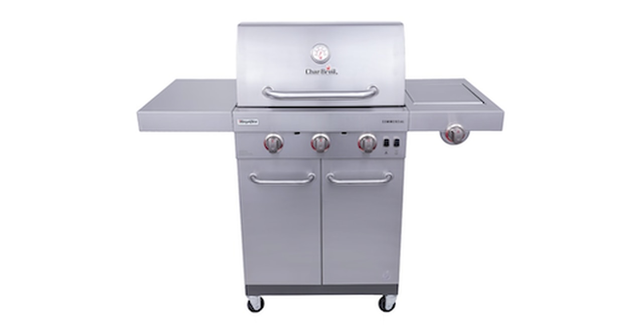 Char-Broil Amplifire Commercial Series Stainless Steel 3-Burner Gas Grill w/ Side Burner