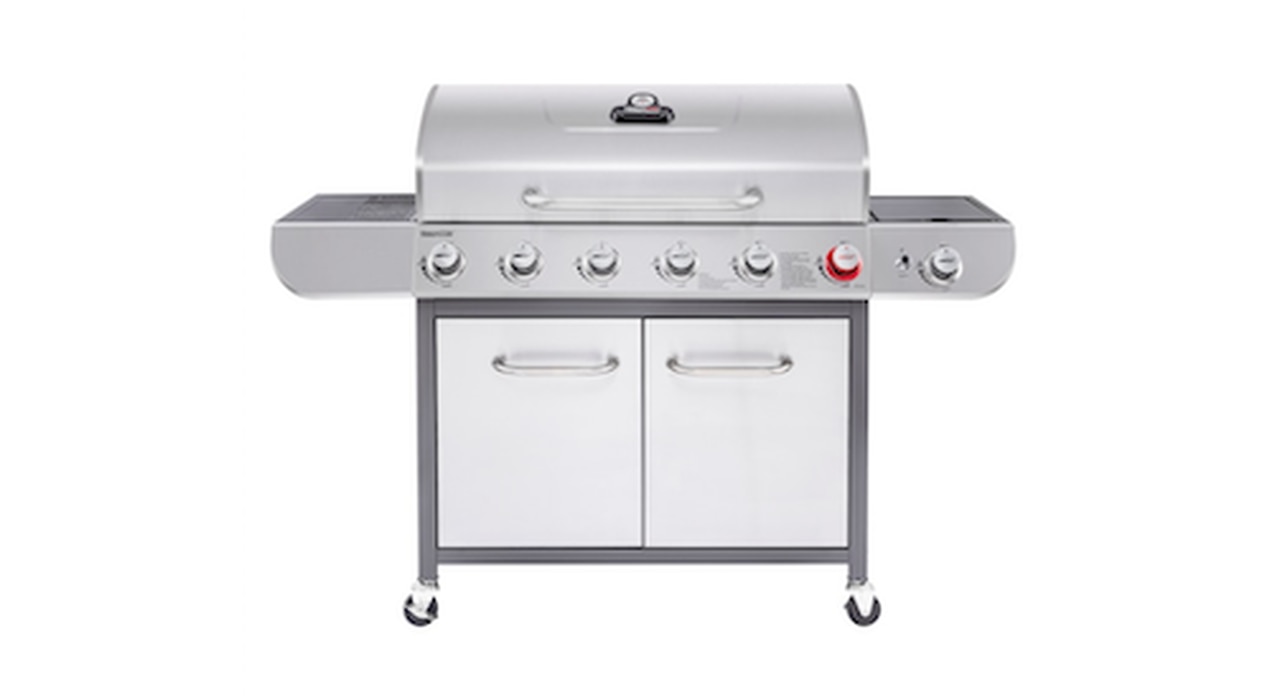 Royal Gourmet Silver 5-Burner Liquid Propane Gas Grill with Side Burner