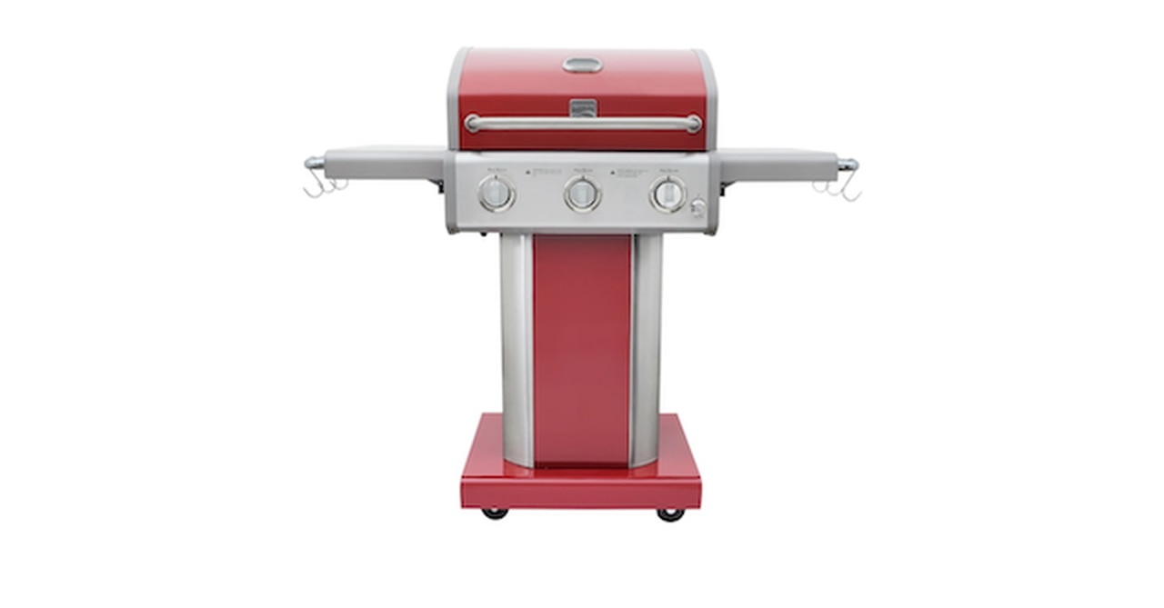 Kenmore Red 3-Burner Liquid Propane Gas Grill