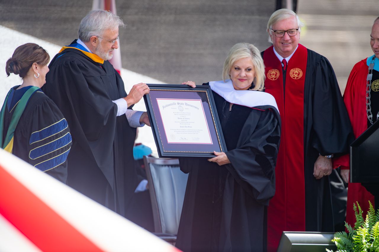 Nancy Grace awarded honorary doctorate at Jacksonville State