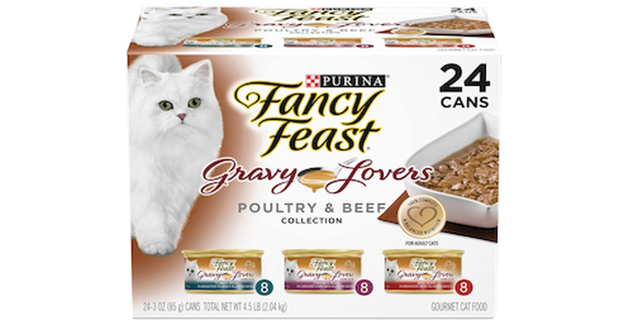 Purina Fancy Feast Gravy Wet Cat Food Variety Pack, Gravy Lovers Poultry & Beef Feast Collection