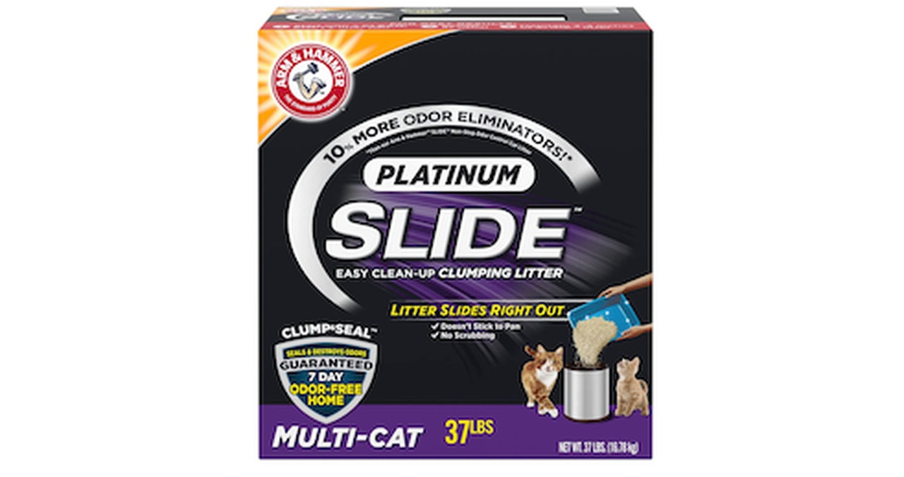 Arm & Hammer Platinum SLIDE Easy Clean, Clumping Litter, Multi-Cat