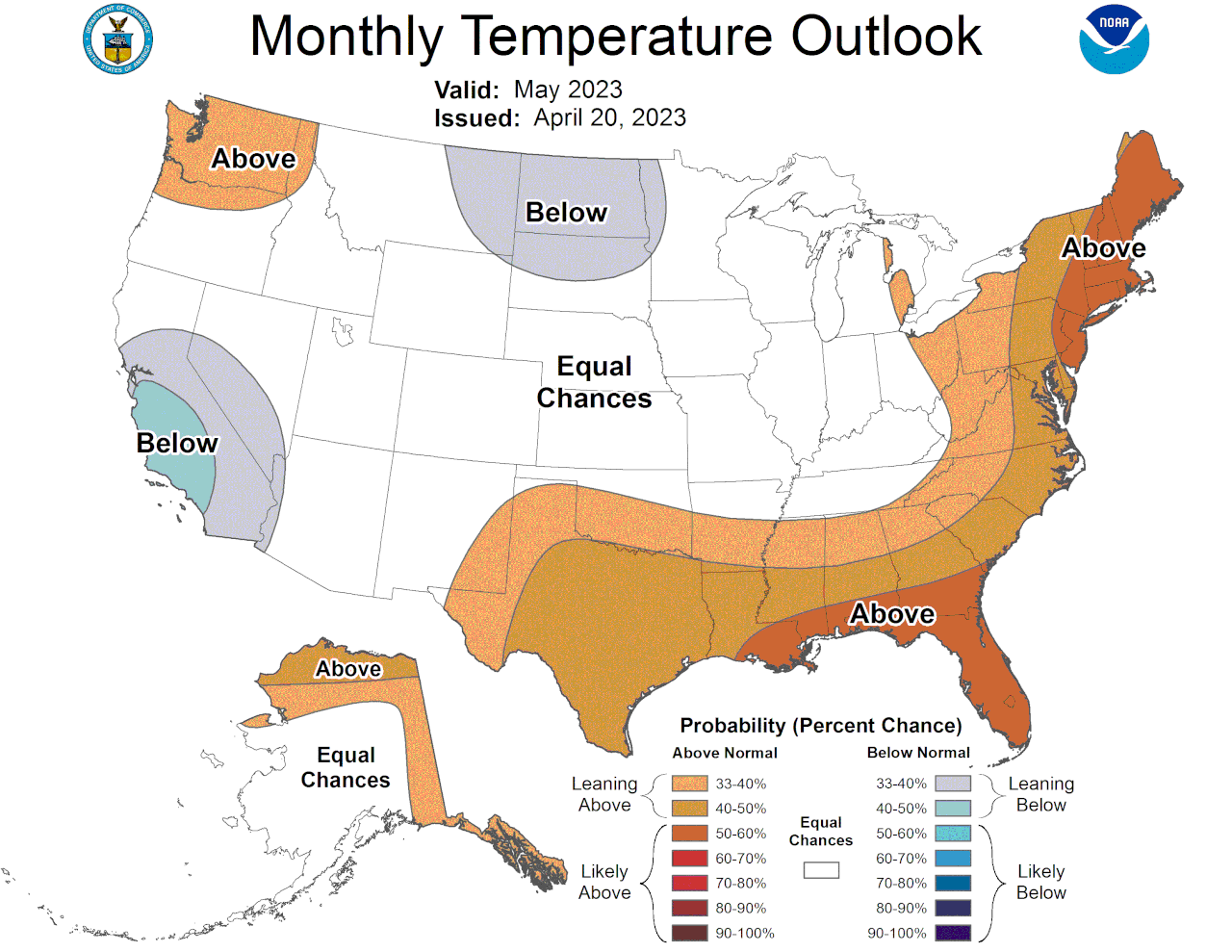 May temperature outlook