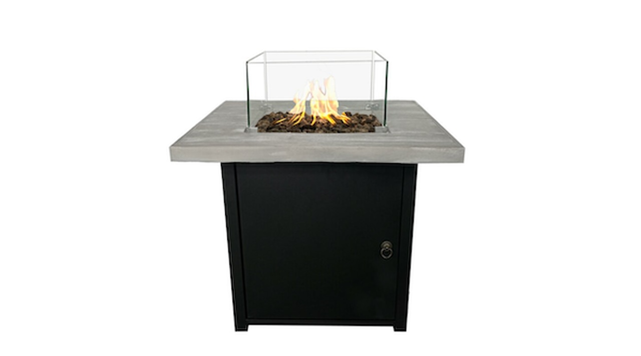 Giselly Concrete Propane Outdoor Fire Pit Table