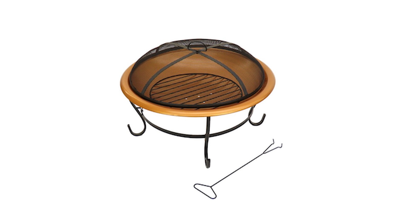 Georgianne Iron Wood Burning Outdoor Fire Pit