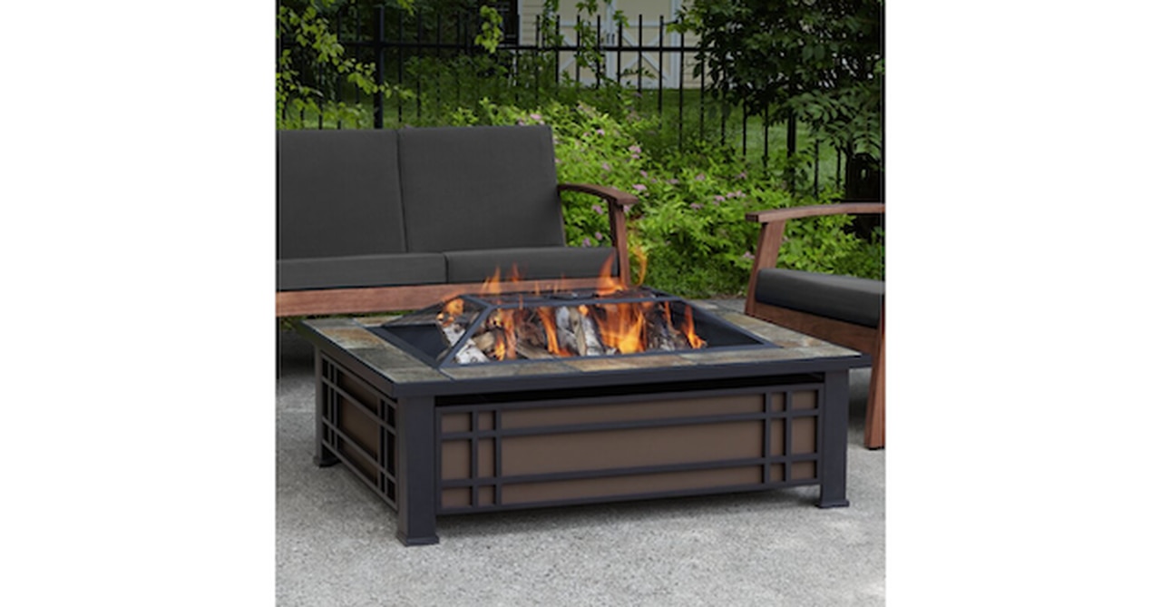 Hamilton Steel Wood Burning Outdoor Fire Pit Table