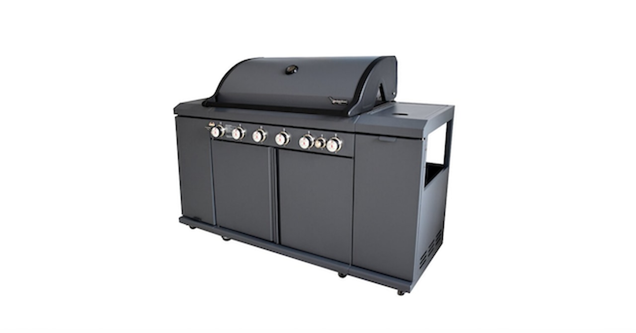 Rustler2 6 - Burner Propane Gas Grill Center & Kitchen Island by Brand-Man Grills