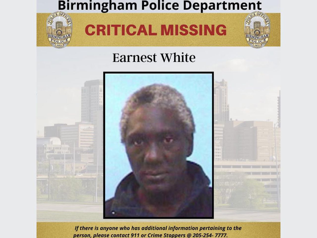 72-year-old Birmingham man missing for 8 days