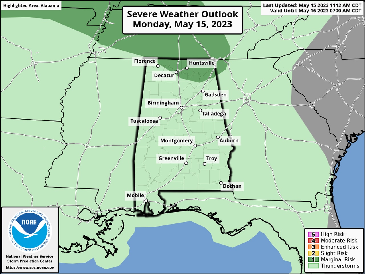 A few severe storms possible today in north Alabama