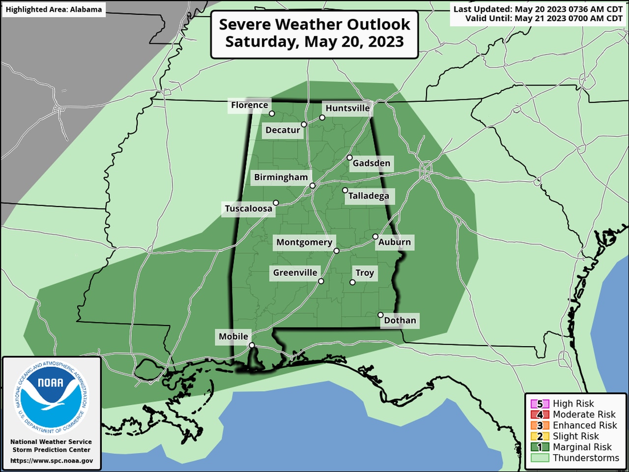 Another round of strong storms possible Saturday in Alabama