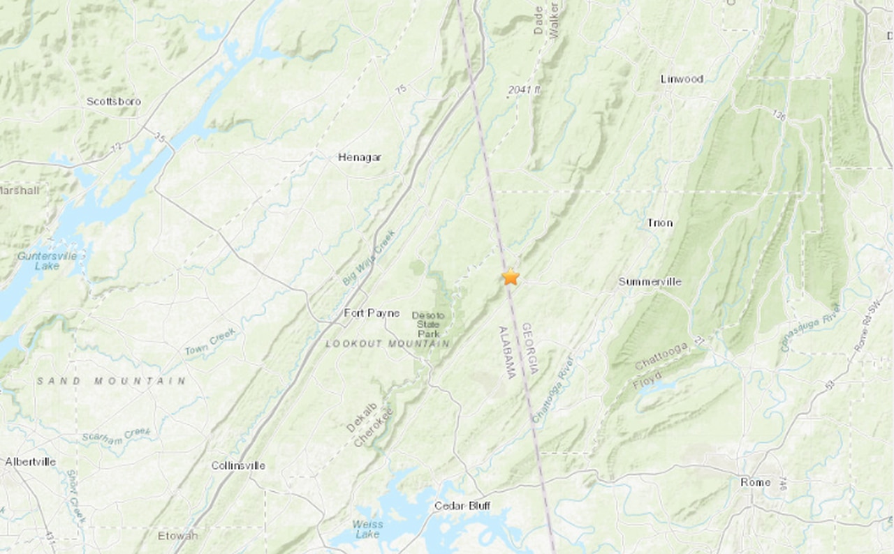 Earthquake recorded on Alabama-Georgia line Friday morning: U.S. Geological Survey