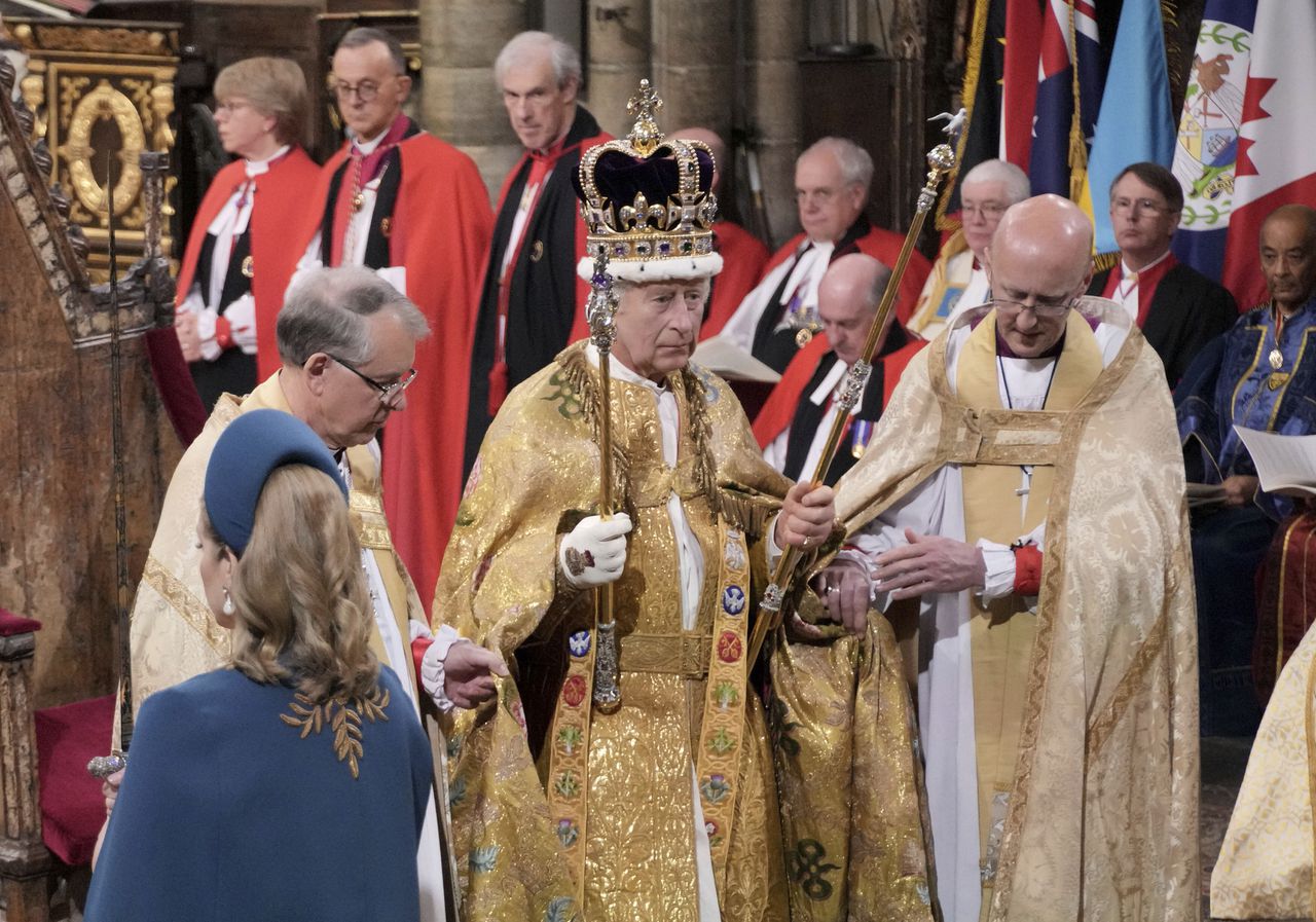 England’s King Charles III crowned in ancient rite at uncertain moment