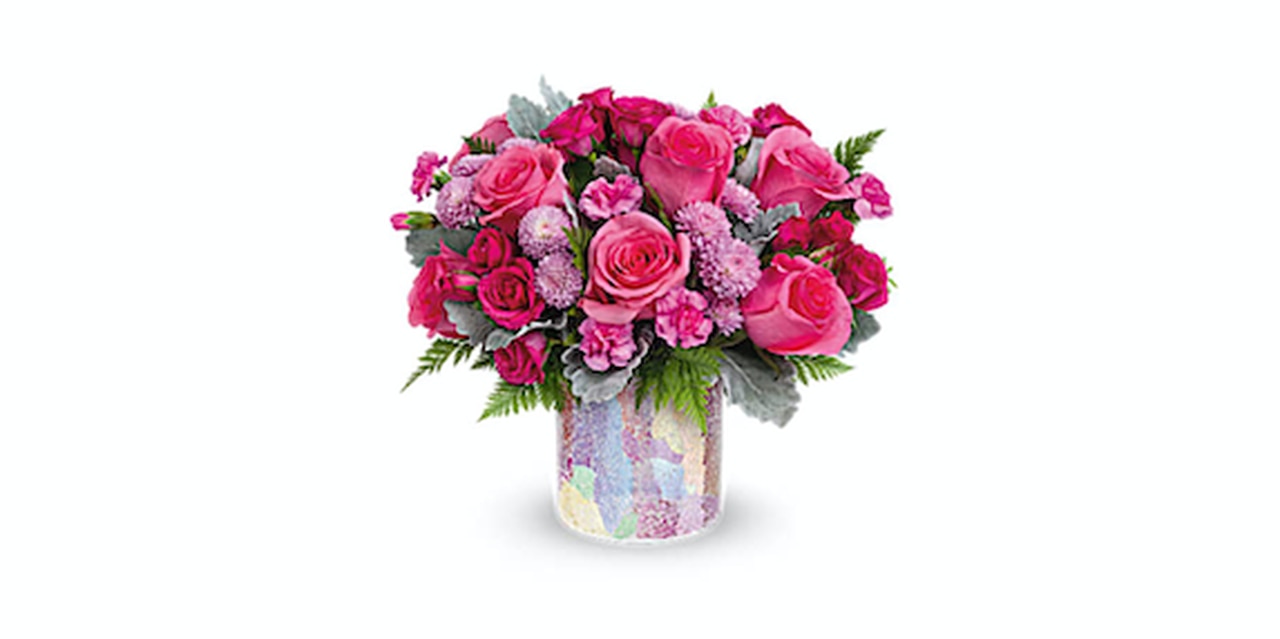 Teleflora's Radiantly Rosy Bouquet