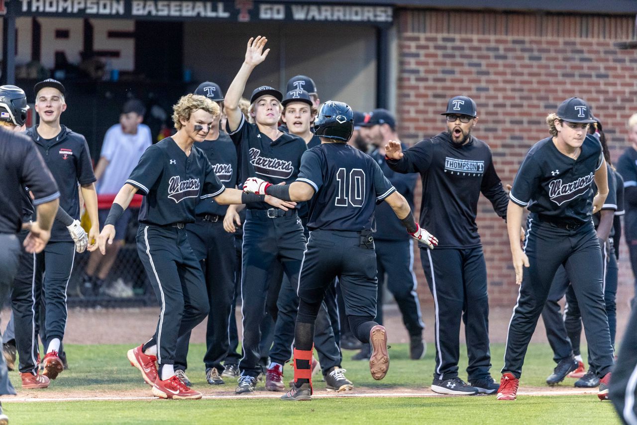 Grand slam powers Thompson to Game 1 win over Vestavia Hills; Game 2 postponed