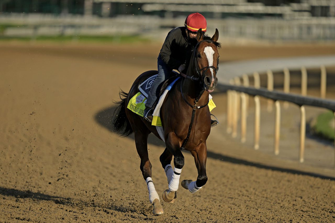 Cyclone Mischief works out at Churchill Downs