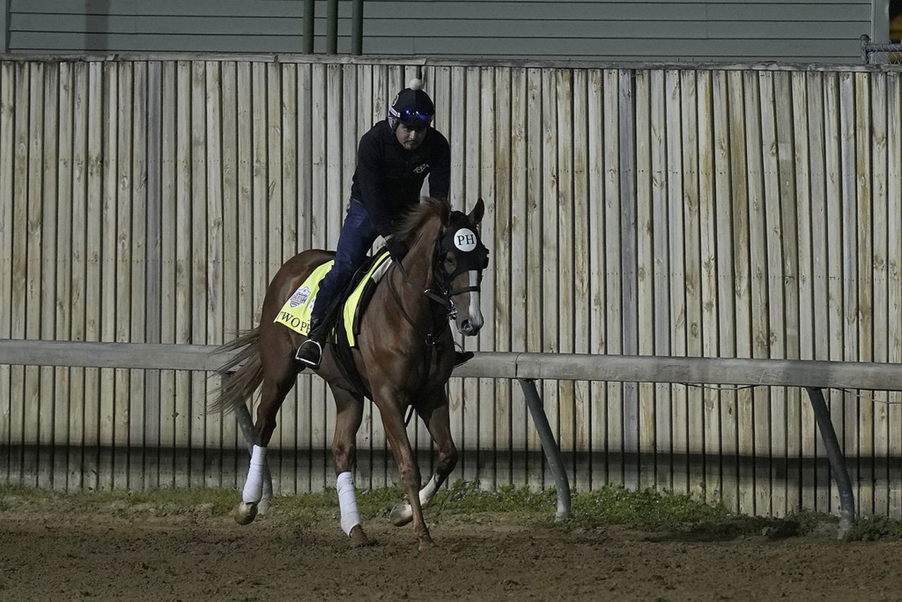 Two Phil’s works out at Churchill Downs on Thursday, May 4, 2023, in Louisville, Ky.