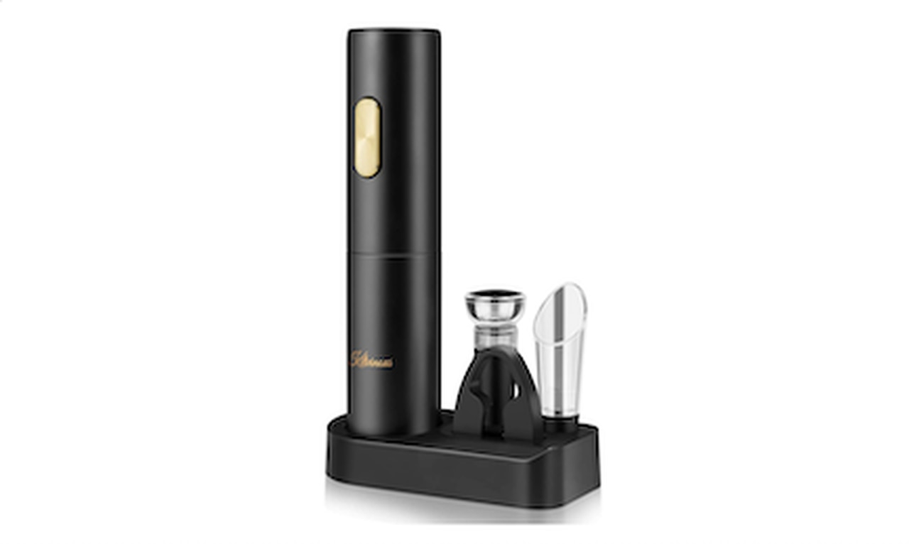 Electric Wine Opener Set with Storage Base