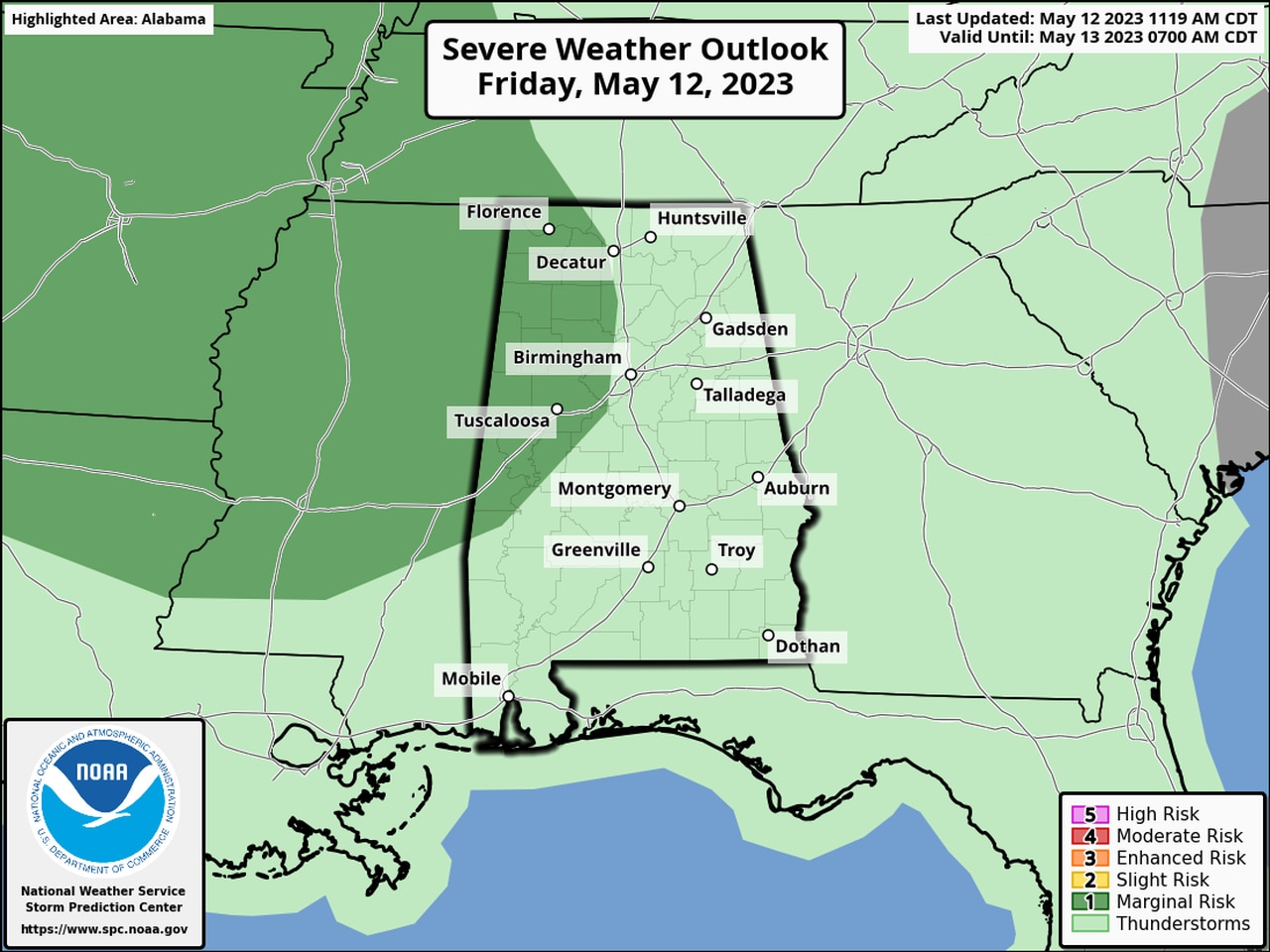 More isolated severe storms possible today in Alabama